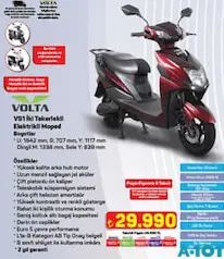 VOLTA VS1 İKİ TEKERLEKLİ ELEKTRİKLİ MOPED VOLTA VS1 İKİ TEKERLEKLİ ELEKTRİKLİ MOPED